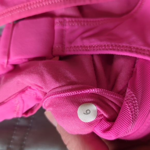 Lululemon size 6 bright pink tank top with built-in sports bra - Picture 9 of 9